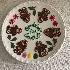 Vintage 1994 “COOKIES FOR SANTA” Plate Holiday Decor